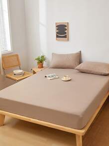 1 Đồng Màu Trang Bị Tấm Tối Giản Vải Trang Bị Tấm Cho Gia Đình, Tất Cả Các Mùa - Cà phê nâu - Xem 2