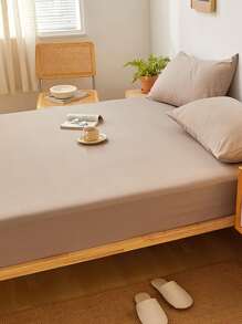 1 Đồng Màu Trang Bị Tấm Tối Giản Vải Trang Bị Tấm Cho Gia Đình, Tất Cả Các Mùa - Cà phê nâu - Xem 5