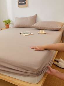 1 Đồng Màu Trang Bị Tấm Tối Giản Vải Trang Bị Tấm Cho Gia Đình, Tất Cả Các Mùa - Cà phê nâu - Xem 6