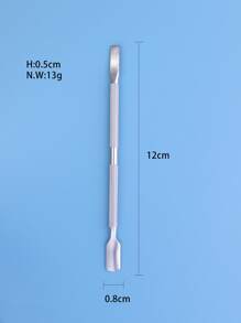 1入組雙面表皮推-不銹鋼表皮推甲器削皮器刮刀消除凝膠指甲油去角質層美甲工具適用於指甲脚趾甲 - 銀色 - 查看 7