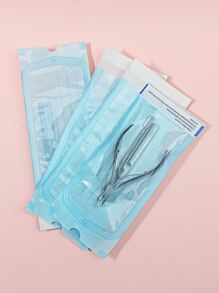 klimonla Disposable Self-Sealing Manicure Tool Sterilization Bag With UV Sterilizer Storage Bag, 20pcs/Pack,Nail Supplies,Nail Tools,Nail Art Tools,Back To School,Nails,Nail Tools For Press On Nails - Blue and White - View 2