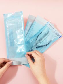 klimonla Disposable Self-Sealing Manicure Tool Sterilization Bag With UV Sterilizer Storage Bag, 20pcs/Pack,Nail Supplies,Nail Tools,Nail Art Tools,Back To School,Nails,Nail Tools For Press On Nails - Blue and White - View 4