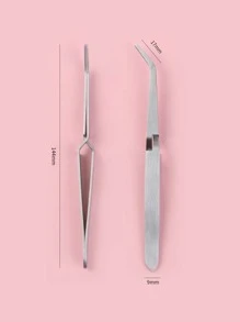 1pc Nail Art Tweezers Nail Rhinestone Picker Tool Nail Sticker Tweezers Decal Decor Picker Eyelash Extension Nail Foil Tweezers Picker Placer Nail Decor Tweezers,Nail Supplies,Nail Tools,Nail Art Tools,Back To School,Nails,Nail Tools For Press On Nails - Silver - View 5