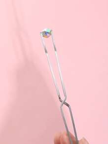 1pc Nail Art Tweezers Nail Rhinestone Picker Tool Nail Sticker Tweezers Decal Decor Picker Eyelash Extension Nail Foil Tweezers Picker Placer Nail Decor Tweezers,Nail Supplies,Nail Tools,Nail Art Tools,Back To School,Nails,Nail Tools For Press On Nails - Silver - View 2