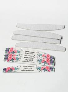 NailSunshine 10支装花纹指甲锉，100/180目双面砂纸，可水洗，可重复使用，适用于天然指甲和亚克力指甲的美甲工具，家用和美甲沙龙均可使用。美甲用品，美甲工具，美甲艺术工具，返校季，美甲，美甲工具，适用于贴片指甲。 - 彩色 - 查看 3