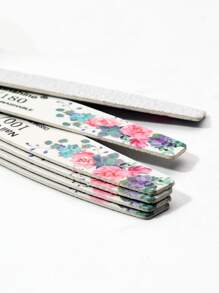 NailSunshine 10支装花纹指甲锉，100/180目双面砂纸，可水洗，可重复使用，适用于天然指甲和亚克力指甲的美甲工具，家用和美甲沙龙均可使用。美甲用品，美甲工具，美甲艺术工具，返校季，美甲，美甲工具，适用于贴片指甲。 - 彩色 - 查看 8