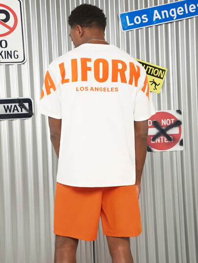 Guys Letter Graphic Tee & Shorts