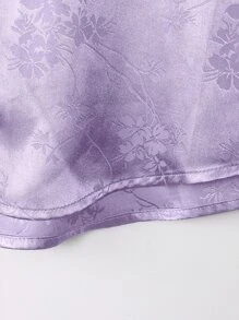 Manfinity Homme 男士花卉圖案提花緞面襯衫