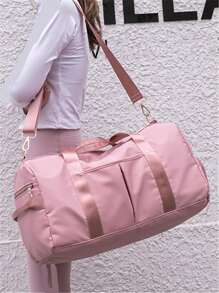 Bolsa de viaje portátil, bolsa de equipaje rosa para viajes de negocios y bolsos deportivos Bolsos de mano Bolsa de gimnasio Bolsa de fin de semana para vacaciones Hospital al aire libre Regreso a la escuela para hombres y mujeres Estudiante unisex - Rosa - Ver 1