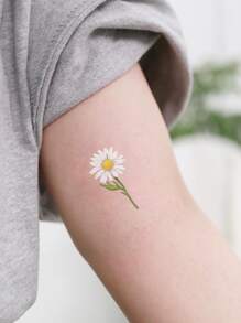 1sheet Flower Pattern Tattoo Sticker - Multicolor - View 5
