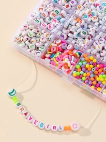 1box Letter Detail DIY Bead & 1roll Thread - Multicolor - View 2