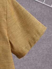 SHEIN 男孩補丁貼口袋襯衫不帶T恤