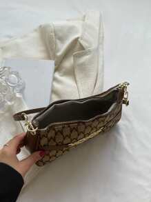 Letter Graphic Metal Decor Bag - Multicolor - View 5