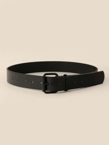 Kids Square Buckle Belt - Black - View 2