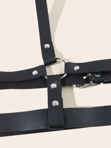 Ring Linked Harness Belt - Black - View 3