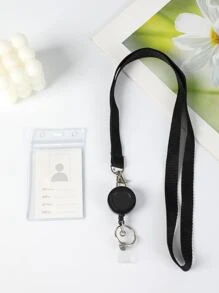 Hộp Đựng Thẻ Trong Suốt Có Dây Buộc Cho Văn Phòng, Trường Học, Học Sinh Nhẹ Di Động, Thẻ Tín Dụng, Chứng Minh Thư Nhân Viên Cổ Trắng Ngày Lễ, Kỷ Niệm, Quà Sinh Nhật, Phụ Kiện, Quà Tặng - Trong sáng - Xem 3