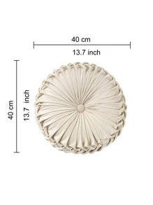 1pc Beige Tire Shape Throw Pillow With Cushion Insert, Casual Home Decor - Beige - View 3