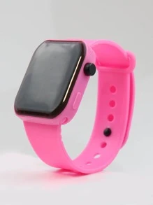 Luminous Square Electronic Watch - Pink - View 5
