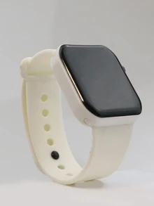 Luminous Square Electronic Watch - White - View 5