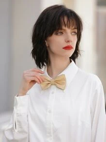 Solid Bow Tie - Gold - View 2