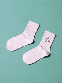 Vớ thủy thủ đoàn in hoa - trắng - Xem 4