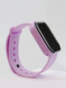 夜光方形電子錶 - 紫色 - 查看 3