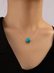 Stone Decor Necklace - Multicolor - View 1