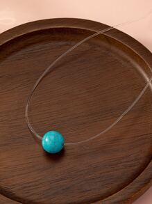 Stone Decor Necklace - Multicolor - View 2