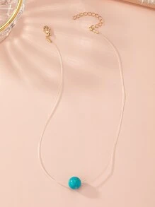 Stone Decor Necklace - Multicolor - View 3