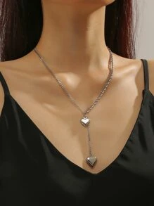 愛心掛飾Y字項鍊
