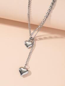 愛心掛飾Y字項鍊