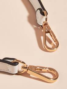 100% Genuine Leather Bag Strap , Handbag Handles And Short/long Purse Straps With Golden Buckle Bag Accessories , DIY Accessories Adjustable , Replacement Shoulder Strap Stylish , Durable - Putih - View 4