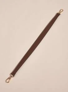 100% Pu Leather Shoulder Strap Bag With Handbag Handle Short Bag Strap Wallet With Gold Buckle Long Shoulder Strap - Coffee Brown - View 3