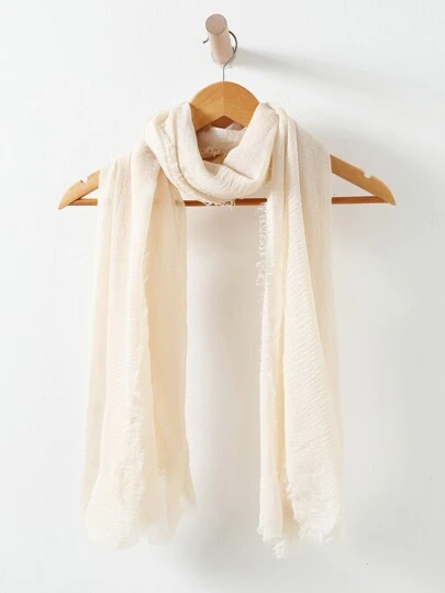 1개 일상, 실외, 여행에 적합한 솔리드 로우 트림 스카프, 겨울-가을용