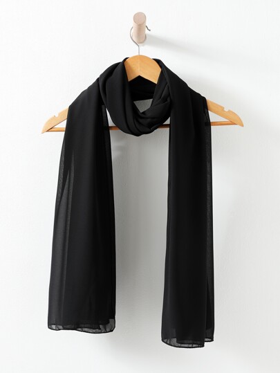 1pc Stylish Solid Chiffon Scarf For Daily Casual Life Women Wrap Winter Fall