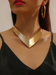 3pcs/set Textured Jewelry Set - Yellow Gold - View 1
