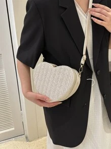 Bolsos cruzados de mujer Liso Ajustable De moda Vacación - Beis - Ver 2