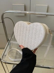 Bolsos cruzados de mujer Liso Ajustable De moda Vacación - Beis - Ver 1
