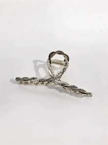 Twist Design Hair Claw - Gold - View 2