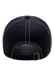 男士鷹刺繡棒球帽，街頭風格 - 黑色 - 查看 5