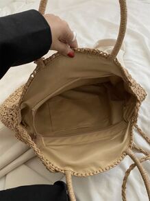 Nieuwe collectie zomerstrand geweven rotan tasriemaccessoire met kwastversiering, zomerbenodigdheden, perfect voor vakantie en vakantie