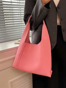 Minimalist Shoulder Bag - Pink - View 2