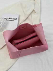 Minimalist Shoulder Bag - Pink - View 3