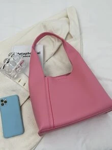 Minimalist Shoulder Bag - Pink - View 4