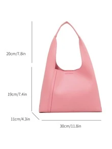 Minimalist Shoulder Bag - Pink - View 5