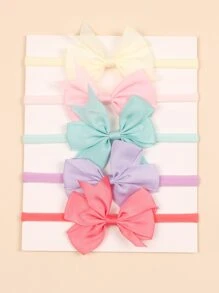 5pcs Baby Bow Decor Hair Band - Multicolor - View 1
