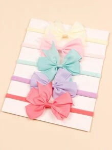 5pcs Baby Bow Decor Hair Band - Multicolor - View 2