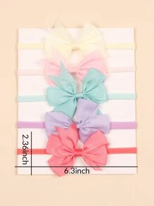5pcs Baby Bow Decor Hair Band - Multicolor - View 3