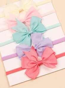 5pcs Baby Bow Decor Hair Band - Multicolor - View 4