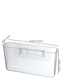1pc Clear Wall Mounted Stationery Storage Box - Clear - View 4